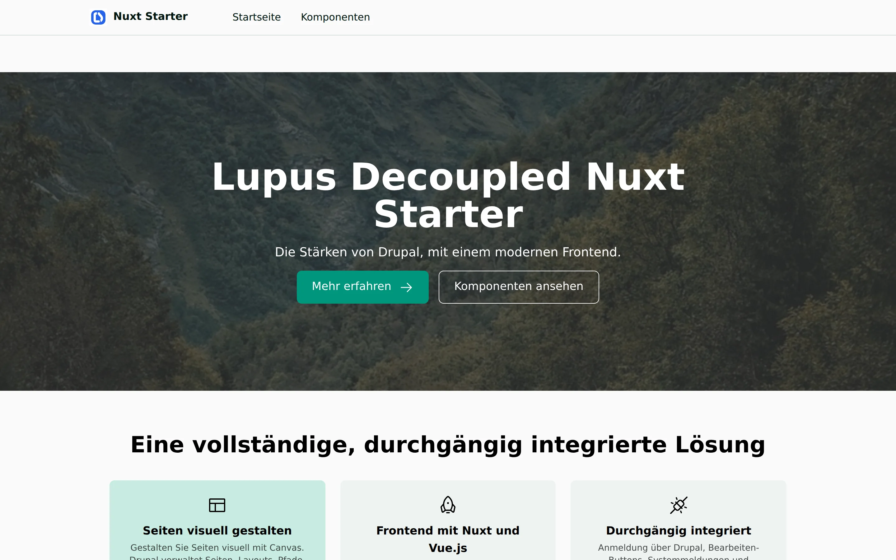 Nuxt Starter in German